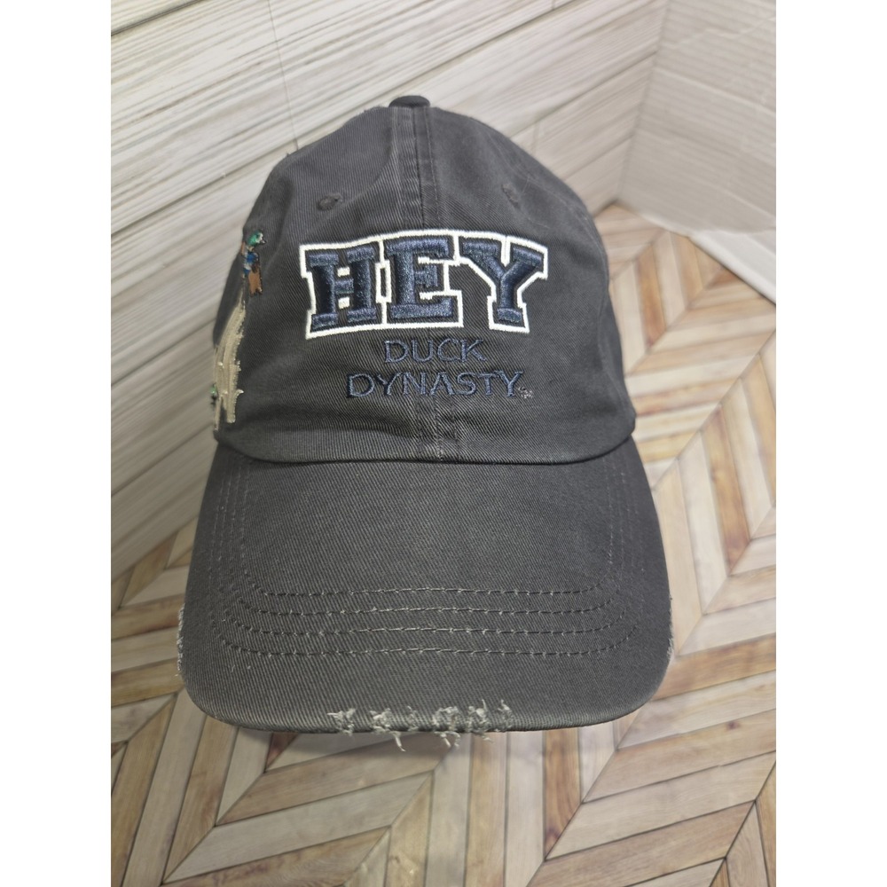 Si Robertson Hat HEY  Duck Dynasty Hunting TV‎ Show Grey Distressed Baseball